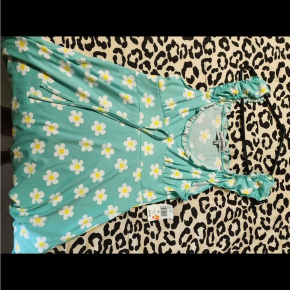 Very pretty dress and very soft fits like a large - Picture 2 of 3